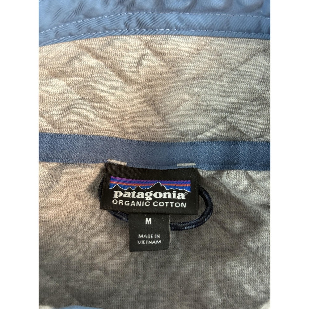 Patagonia Sweatshirt Womens M Gray Organic Cotton Quilt Snap-T Pullover Knit - Picture 3 of 10